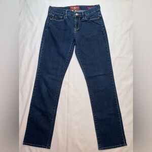 Lucky Brand Size 6/28 Regular Dark Wash Sofia Straight Mid Rise Jeans